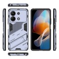 For Xiaomi Redmi Note 13R Pro 5G Punk Armor 2 in 1 PC + TPU Phone Case with Holder(Grey)