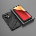For Xiaomi Redmi Note 13 Pro 4G Global Punk Armor 2 in 1 PC + TPU Phone Case with Holder(Black)