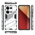 For Xiaomi Redmi Note 13 Pro 4G Global Punk Armor 2 in 1 PC + TPU Phone Case with Holder(White)