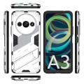 For Xiaomi Redmi A3 4G Global Punk Armor 2 in 1 PC + TPU Phone Case with Holder(White)