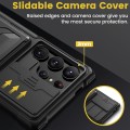For Samsung Galaxy S24 Ultra 5G Full Coverage Phone Case with Holder / Card Slot(Black)