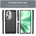 For OPPO Reno11 Pro Global Carbon Fiber Brushed Texture TPU Phone Case(Black)