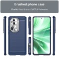 For OPPO Reno11 Pro Global Carbon Fiber Brushed Texture TPU Phone Case(Blue)
