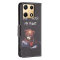 For Infinix Note 30 Pro Colored Drawing Pattern Leather Phone Case(Bear)
