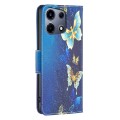For Infinix Note 30 VIP Colored Drawing Pattern Leather Phone Case(Gold Butterfly)