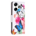 For Infinix Hot 30 Colored Drawing Pattern Leather Phone Case(Butterflies)