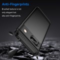 For Google Pixel 8a Carbon Fiber Brushed Texture TPU Phone Case(Black)
