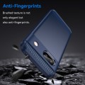 For Google Pixel 8a Carbon Fiber Brushed Texture TPU Phone Case(Blue)