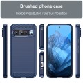For Google Pixel 9 Carbon Fiber Brushed Texture TPU Phone Case(Blue)