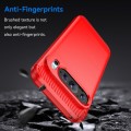 For Google Pixel 9 Carbon Fiber Brushed Texture TPU Phone Case(Red)