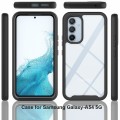 For Samsung Galaxy A54 5G Two-layer Integrated Transparent TPU + PC + PET Protective Phone Case(Blac