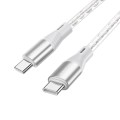 Borofone BX96 PD60W USB-C / Type-C to USB-C / Type-C Silicone Fast Charging Data Cable, Length: 1m(G