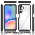 For Samsung Galaxy A05s Starry Sky Solid Color Shockproof TPU Clear PC Phone Case(Black)