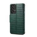 For Samsung Galaxy A52 Denior Crocodile Texture Oil Edge Leather Phone Case(Green)