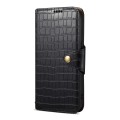 For Samsung Galaxy A52 Denior Crocodile Texture Oil Edge Leather Phone Case(Black)