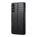 For Samsung Galaxy A05s Denior Crocodile Texture Oil Edge Leather Phone Case(Black)