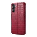 For Samsung Galaxy A14 5G Denior Crocodile Texture Oil Edge Leather Phone Case(Rose Red)