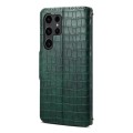 For Samsung Galaxy S24+ 5G Denior Crocodile Texture Oil Edge Leather Phone Case(Green)