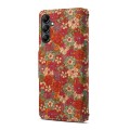 For Samsung Galaxy A54 5G Denior Flower Language Series Cork Fabric Oil Edge Leather Phone Case(Summ