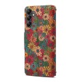 For Samsung Galaxy S23 Denior Flower Language Series Cork Fabric Oil Edge Leather Phone Case(Spring)