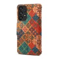 For Samsung Galaxy A53 5G Denior Flower Language Series Cork Fabric Oil Edge Leather Phone Case(Wint