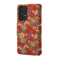 For Samsung Galaxy A33 5G Denior Flower Language Series Cork Fabric Oil Edge Leather Phone Case(Summ