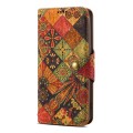 For Samsung Galaxy S24 5G Denior Flower Language Series Cork Fabric Oil Edge Leather Phone Case(Autu