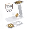 S16 15W 3 in 1 Foldable Wireless Fast Charging Phone Holder(White)