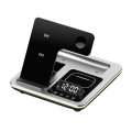 A93 15W 5 in 1 Multifunctional Foldable Wireless Charger Desktop Phone Stand(Silver)