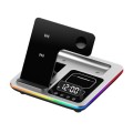 A93 15W 5 in 1 Multifunctional Foldable Wireless Charger Desktop Phone Stand(Colorful Silver)