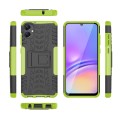 For Samsung Galaxy A05 4G Tire Texture TPU + PC Phone Case with Holder(Green)