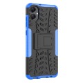 For Samsung Galaxy A05 4G Tire Texture TPU + PC Phone Case with Holder(Blue)