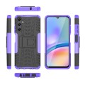 For Samsung Galaxy A05s Tire Texture TPU + PC Phone Case with Holder(Purple)