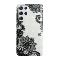 For Samsung Galaxy S24 Ultra 5G Oil Embossed 3D Drawing Leather Phone Case(Lace Flower)