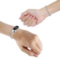 For Xiaomi Mi Band 8 Four-leaf Clover Diamond Metal Watch Band(Silver)