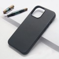 For iPhone 15 Pro Max Lamb Grain PU Back Cover Phone Case(Black)