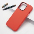 For iPhone 15 Pro Max Lamb Grain PU Back Cover Phone Case(Red)