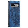 For Google Pixel 7a Totem Embossed Magnetic Leather Phone Case(Blue)