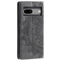 For Google Pixel 7a Totem Embossed Magnetic Leather Phone Case(Grey)