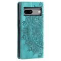 For Google Pixel 7a Totem Embossed Magnetic Leather Phone Case(Green)