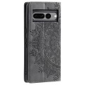 For Google Pixel 7 Pro Totem Embossed Magnetic Leather Phone Case(Grey)