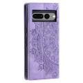 For Google Pixel 7 Pro Totem Embossed Magnetic Leather Phone Case(Purple)