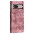For Google Pixel 7 Totem Embossed Magnetic Leather Phone Case(Rose Gold)