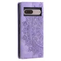 For Google Pixel 7 Totem Embossed Magnetic Leather Phone Case(Purple)