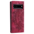 For Google Pixel 6a Totem Embossed Magnetic Leather Phone Case(Red)
