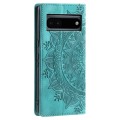 For Google Pixel 6a Totem Embossed Magnetic Leather Phone Case(Green)