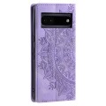 For Google Pixel 6a Totem Embossed Magnetic Leather Phone Case(Purple)