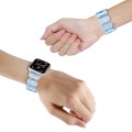 For Apple Watch SE 2023 44mm Stretch Resin Watch Band(Transparent Blue)