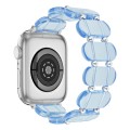 For Apple Watch 6 40mm Stretch Resin Watch Band(Transparent Blue)