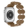 For Apple Watch Series 4 44mm Stretch Resin Watch Band(Cold Brown)